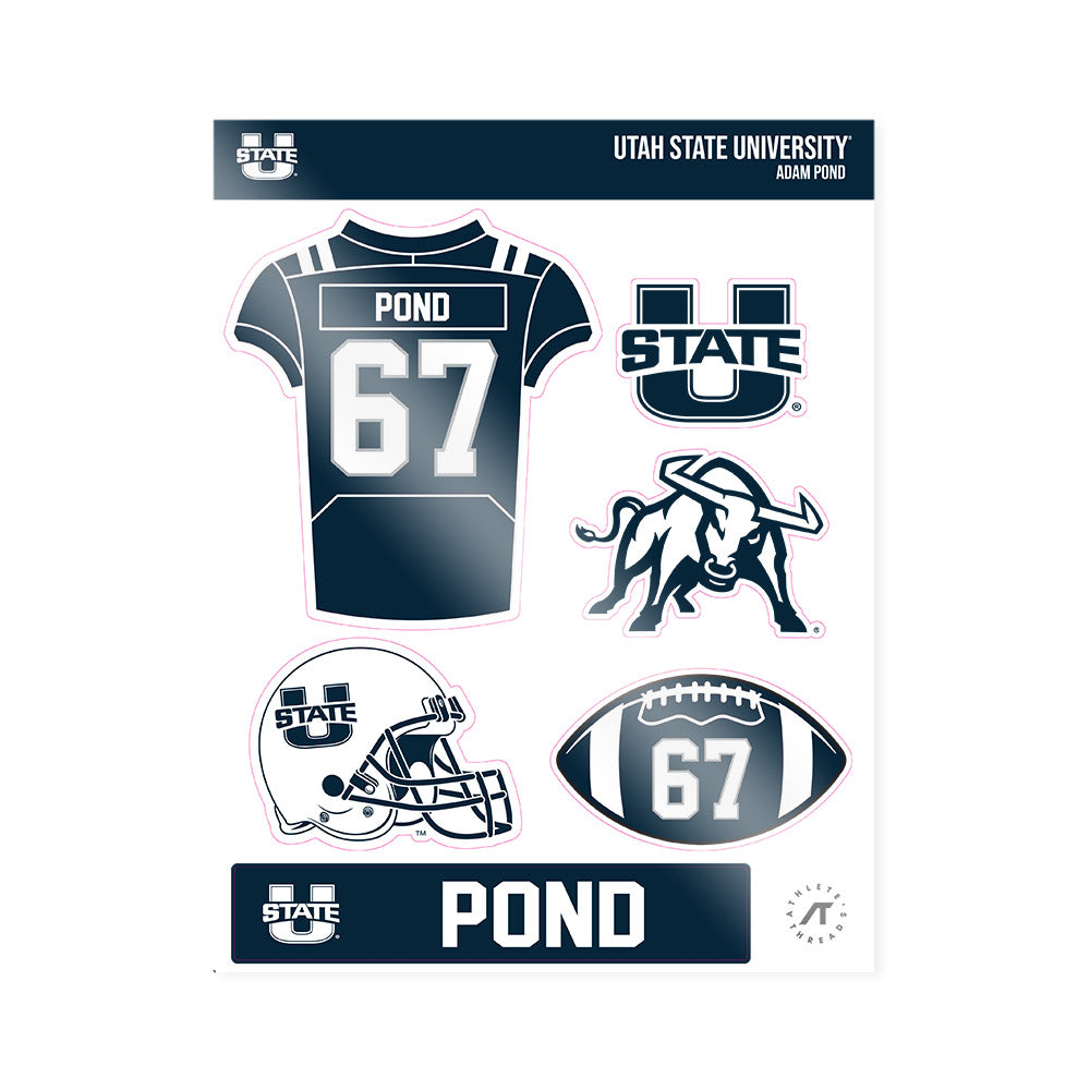 Utah State - NCAA Football : Adam Pond - Sticker Sheet-0