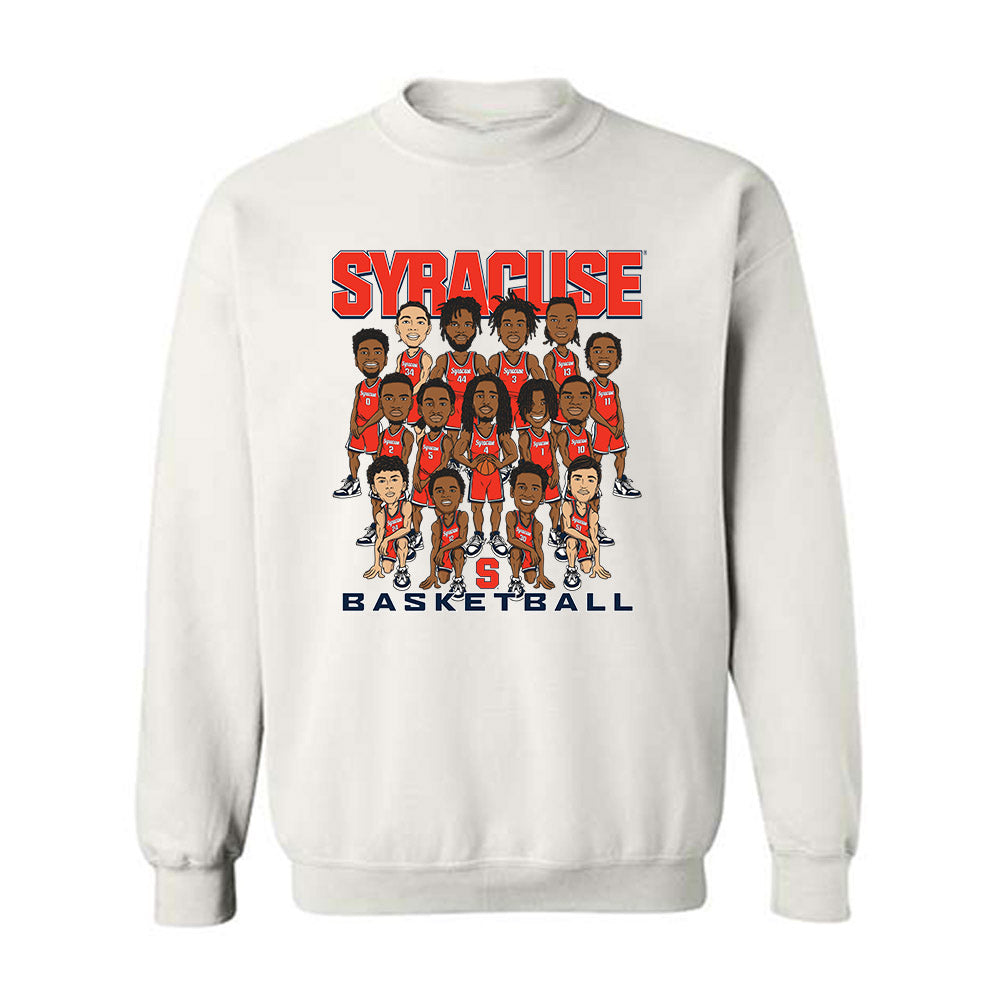 Syracuse - NCAA Men's Basketball : - Team Caricature Crewneck Sweatshirt-0