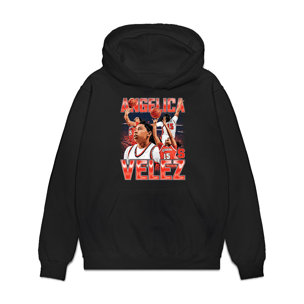 Syracuse - NCAA Women's Basketball : Angelica Velez - Premium Hooded Sweatshirt-0