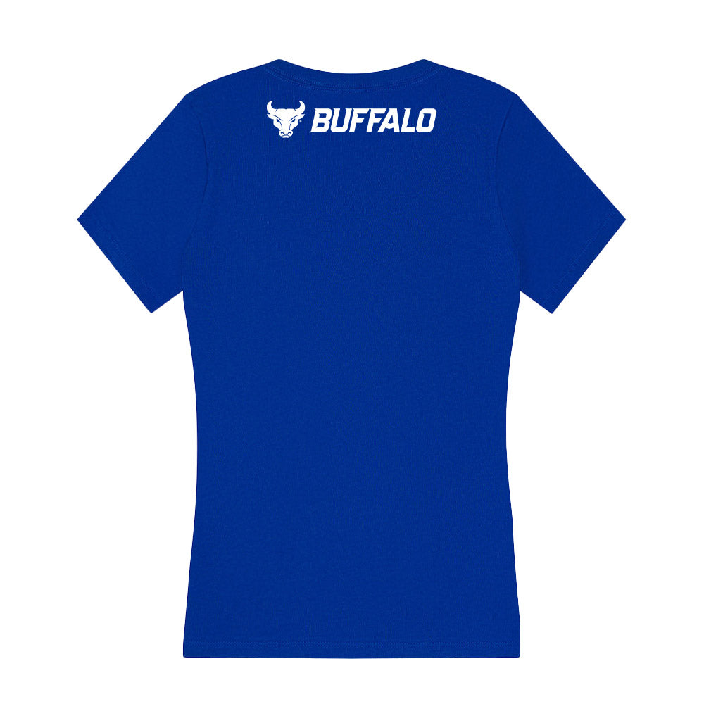 Buffalo - NCAA Football : Kobe Stewart - Player Illustration Women's V-Neck T-Shirt-1