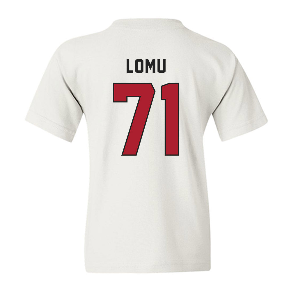 Utah - NCAA Football : Caleb Lomu - Veterans Day v2 Youth T-Shirt-1