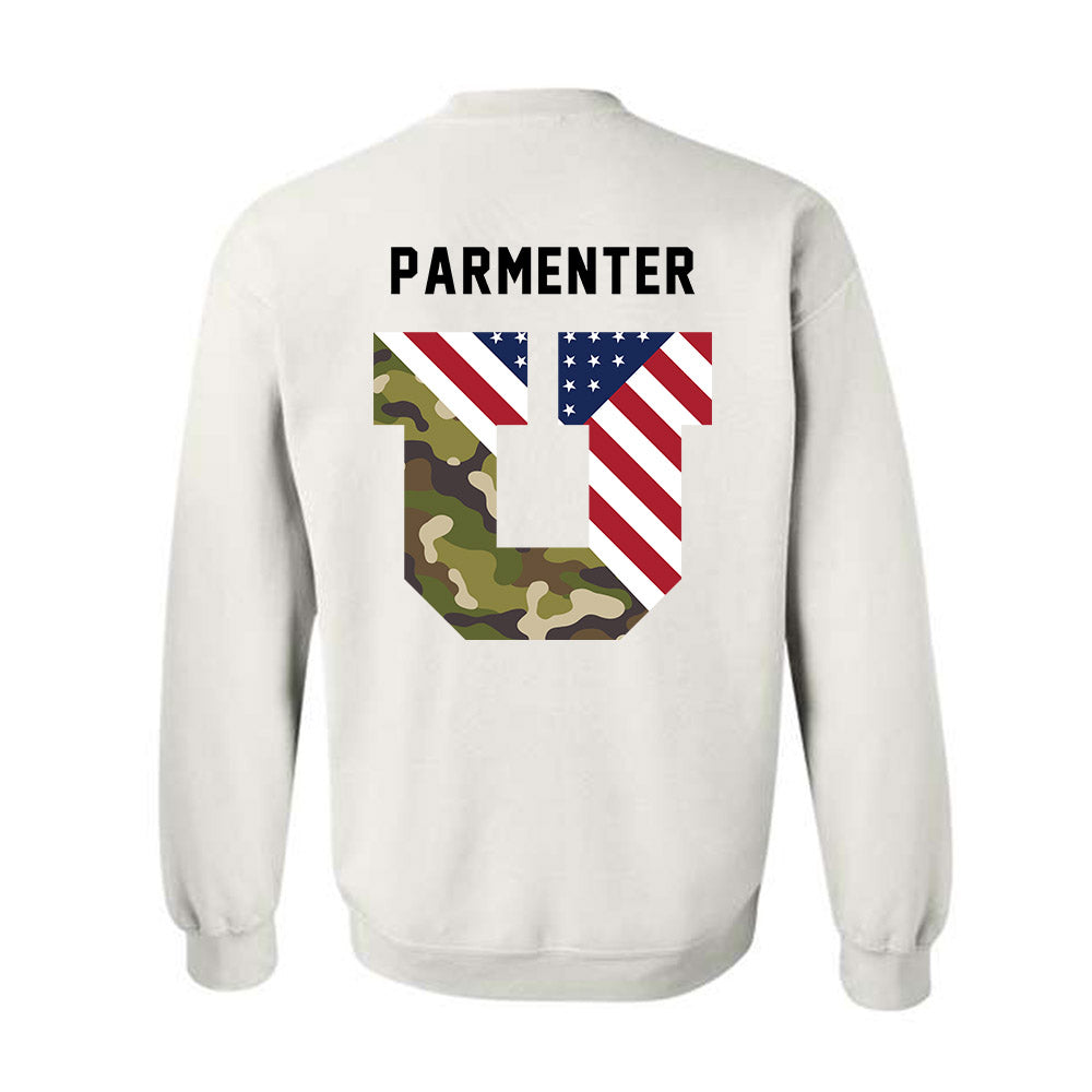 Utah - NCAA Football : Reece Parmenter - Veterans Day v3 Crewneck Sweatshirt-3