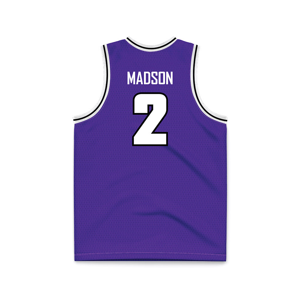 Sioux Falls - NCAA Men's Basketball : Brogan Madson - Purple Basketball Jersey-1