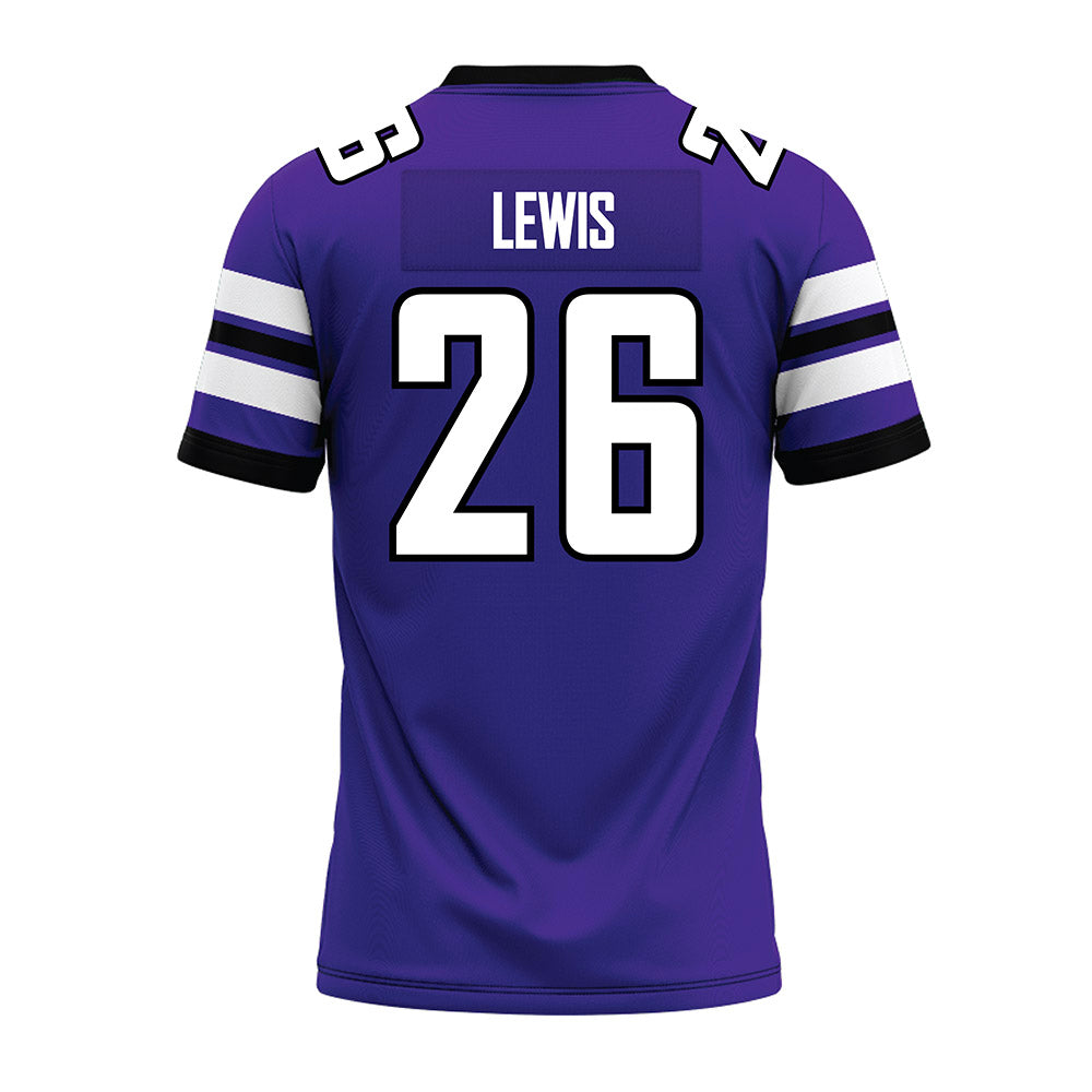 Sioux Falls - NCAA Football : Trey Lewis - Purple Premium Football Jersey-1