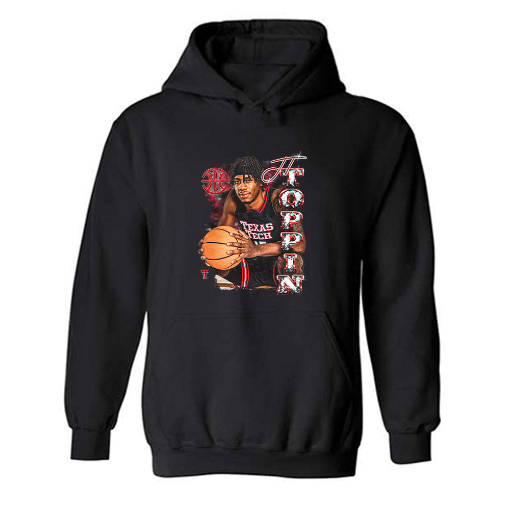 Texas Tech - NCAA Men's Basketball : JT Toppin - Player Collage Hooded Sweatshirt-0