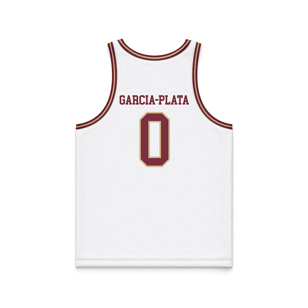 FSU - NCAA Men's Basketball : Maximo Garcia-Plata - White Basketball Jersey-1