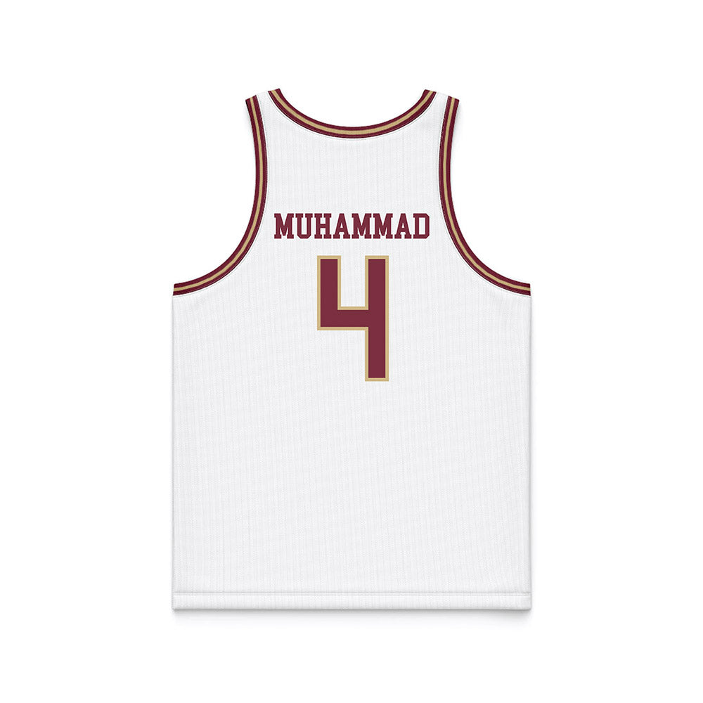 FSU - NCAA Men's Basketball : Shahid Muhammad - White Basketball Jersey-1