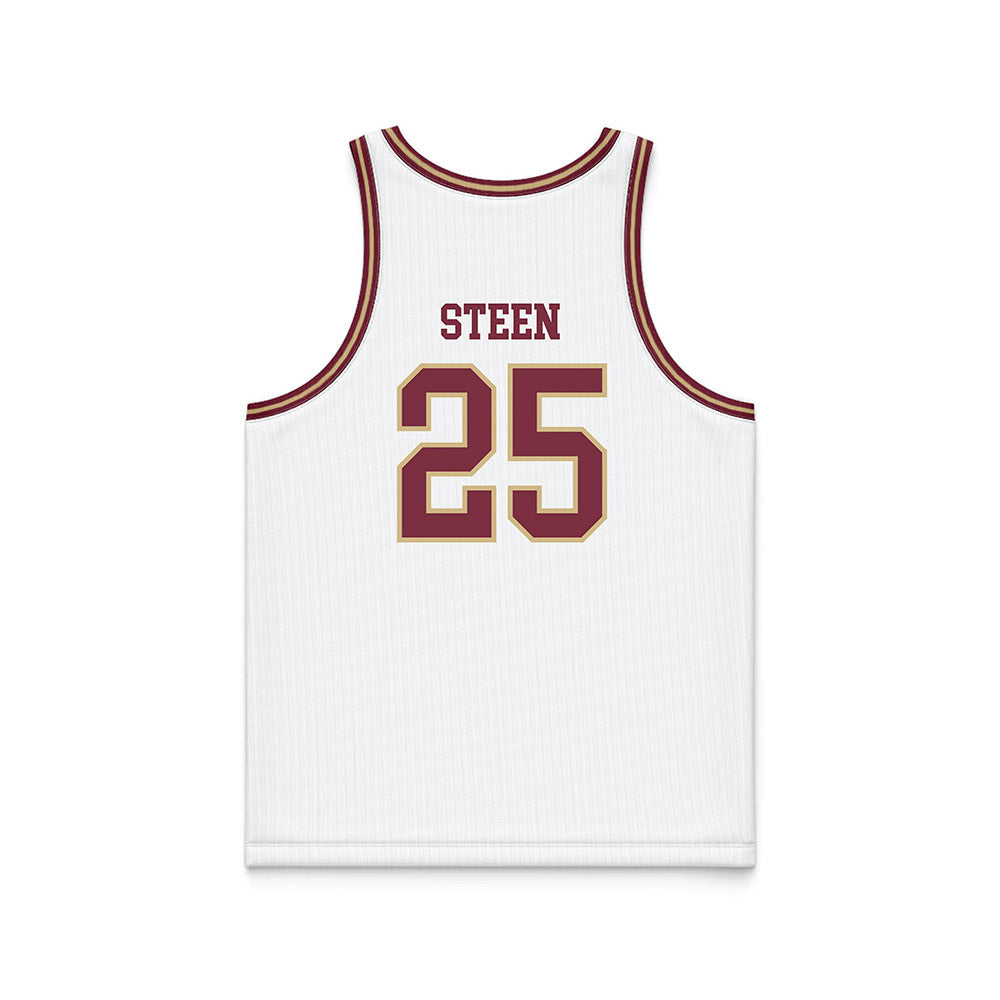 FSU - NCAA Men's Basketball : Alex Steen - White Basketball Jersey-1
