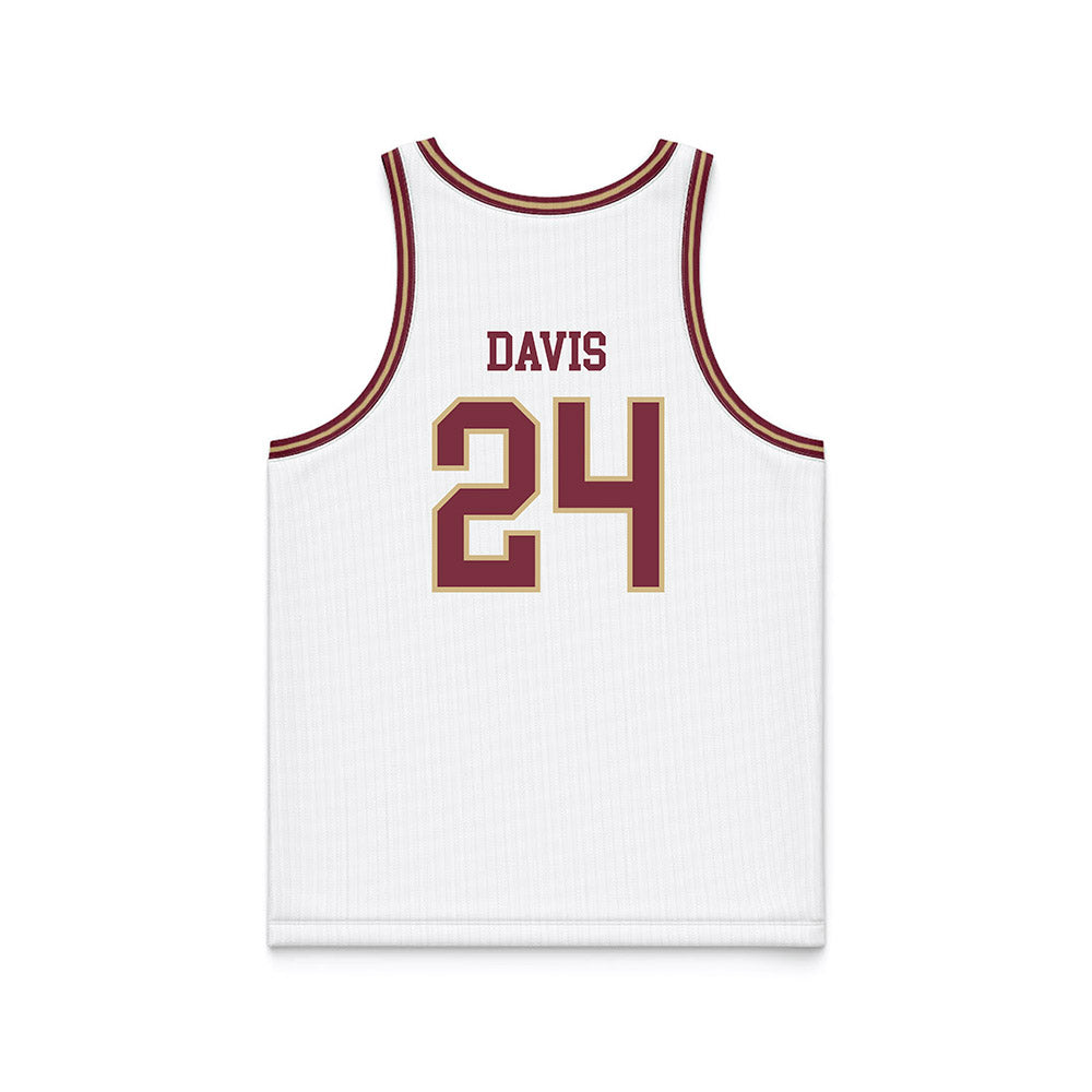FSU - NCAA Women's Basketball : Pania Davis - White Basketball Jersey-1
