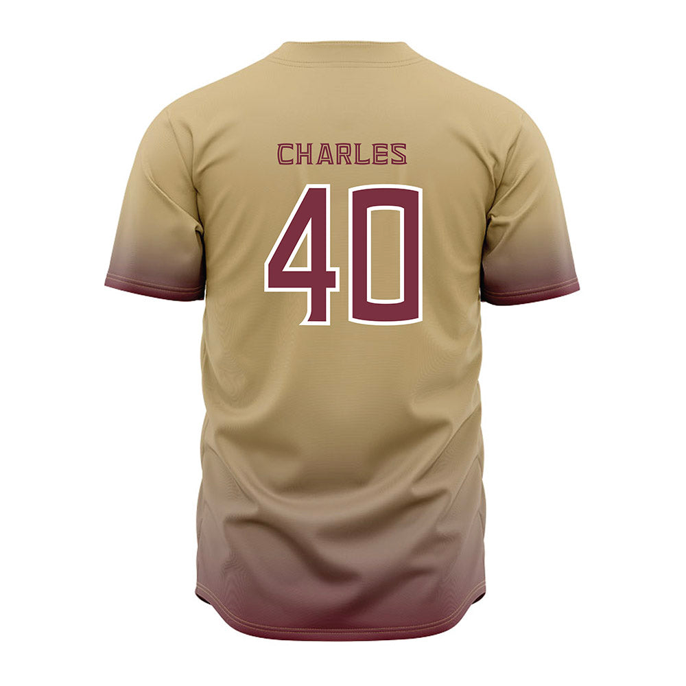 FSU - NCAA Baseball : Joseph Charles - Cream Jersey-1