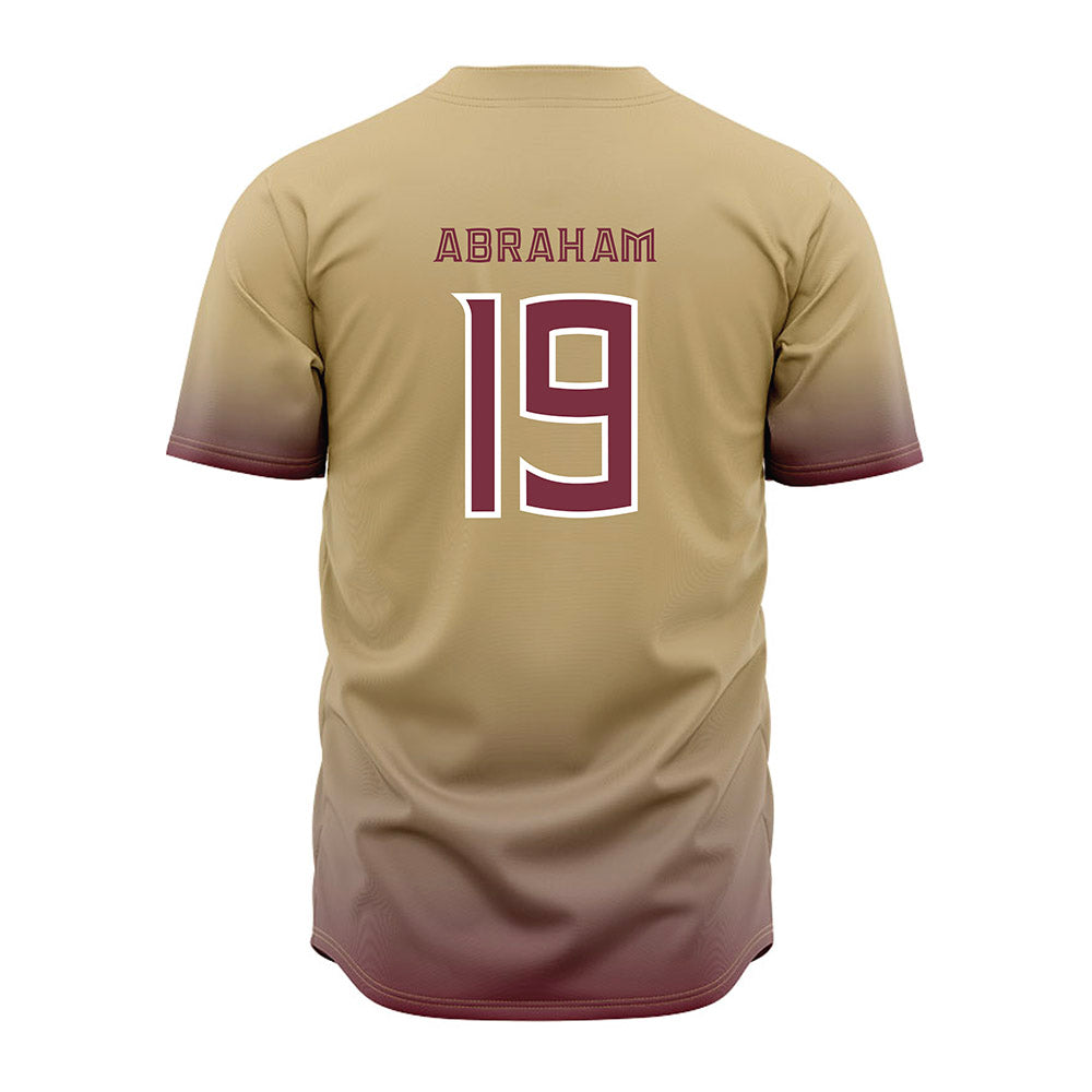 FSU - NCAA Baseball : John Abraham - Cream Jersey-1