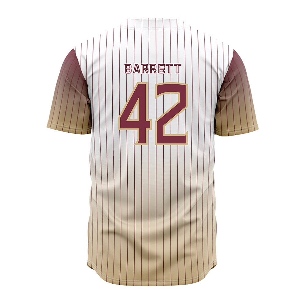 FSU - NCAA Baseball : David Barrett - Pinstripe Jersey-1