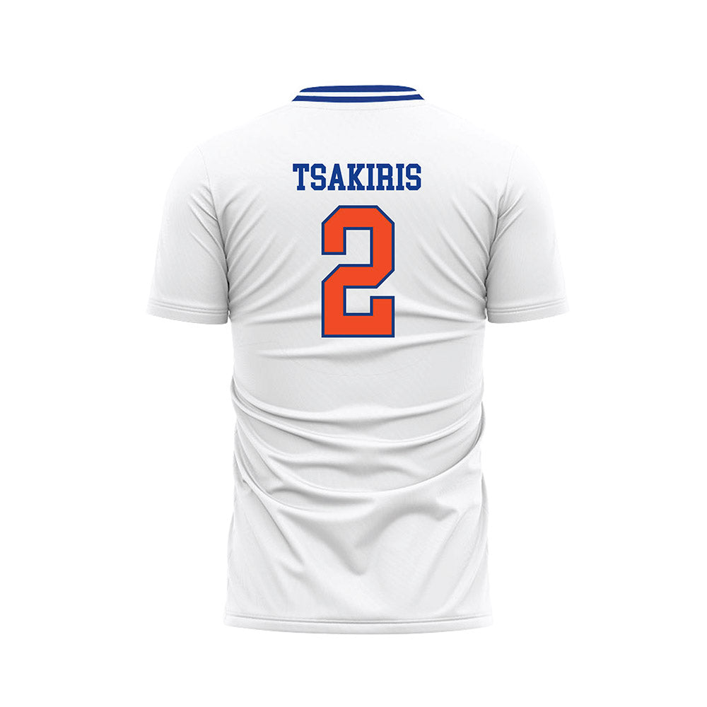Florida - NCAA Women's Soccer : Kai Tsakiris - Retro White Soccer Jersey-1