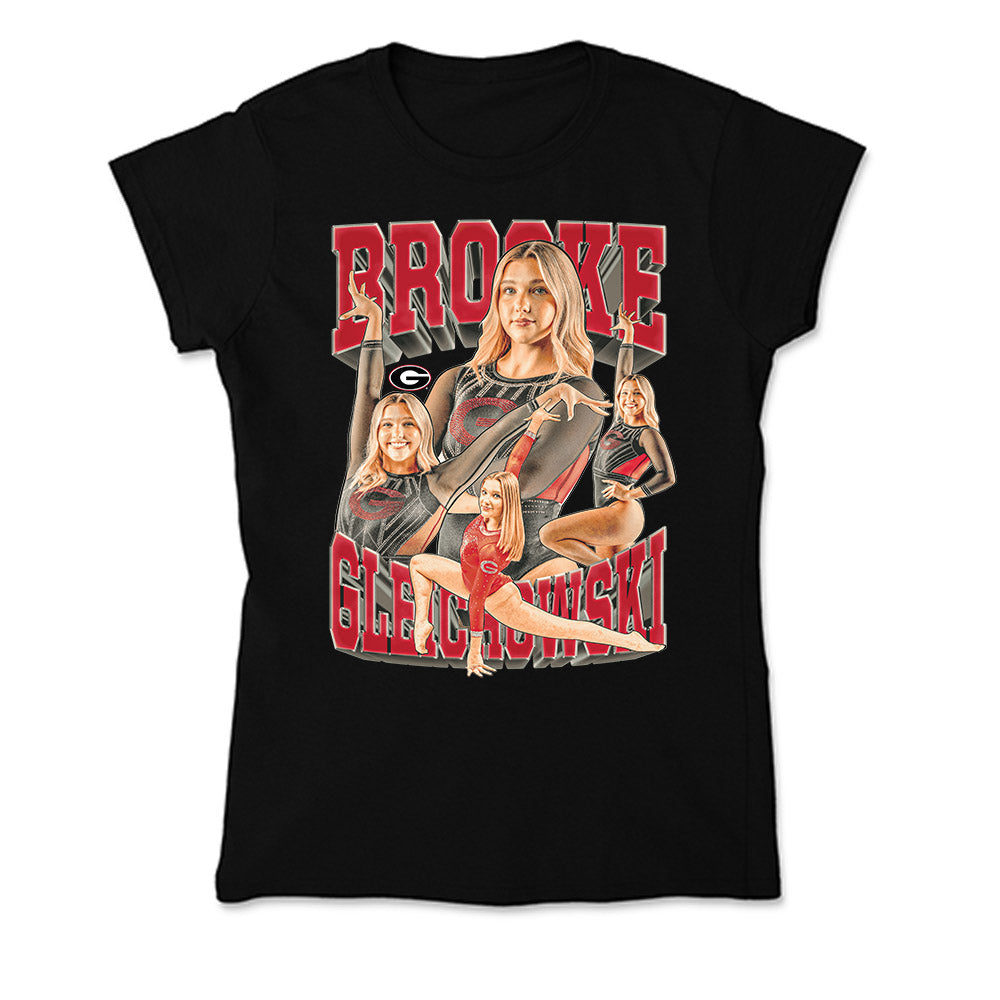 Georgia - NCAA Women's Gymnastics : Brooke Gleichowski - Player Collage Soft Style Women’s T-Shirt-0