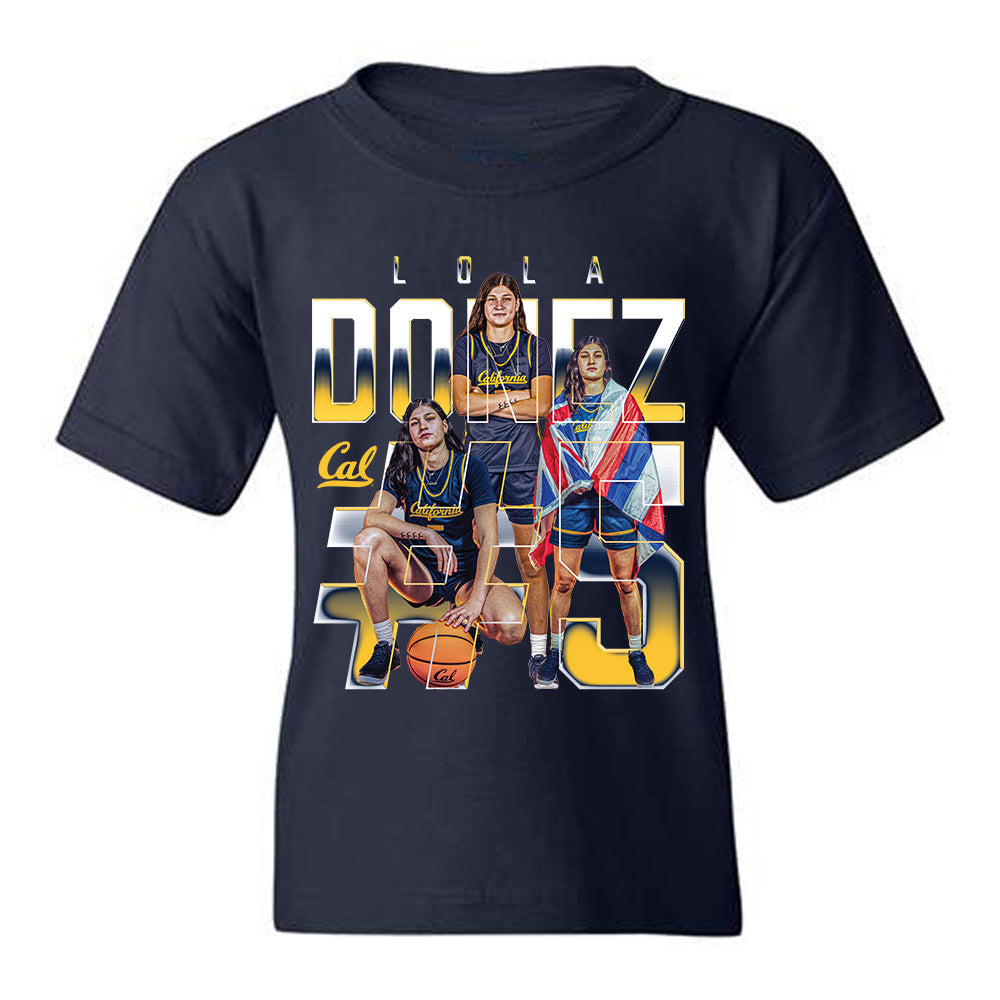 UC Berkeley - NCAA Women's Basketball : Lola Donez - Player Collage Youth T-Shirt-0