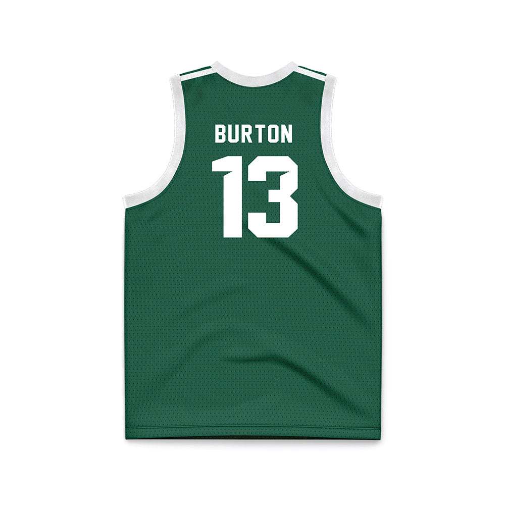 Cleveland State - NCAA Men's Basketball : Lucas Burton - Green Basketball Jersey-1