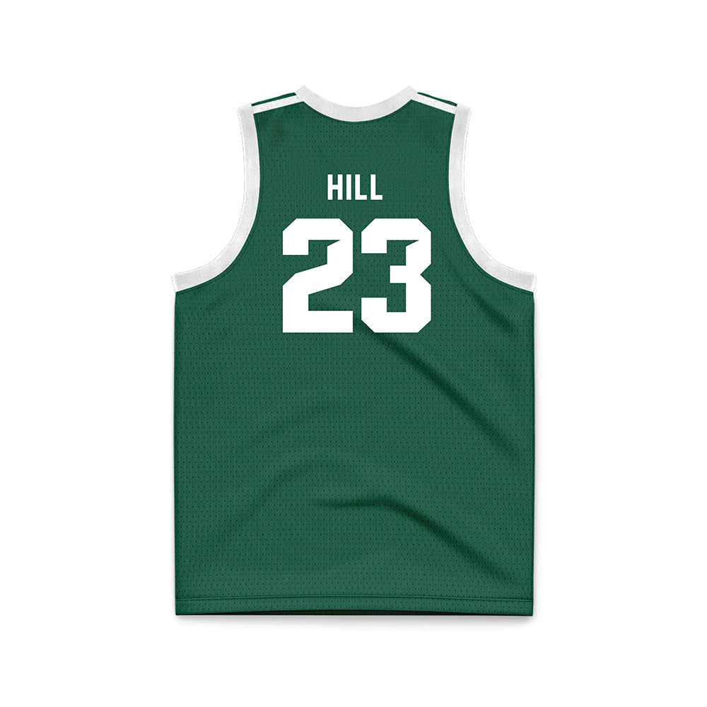 Cleveland State - NCAA Men's Basketball : Manny Hill - Green Basketball Jersey-1