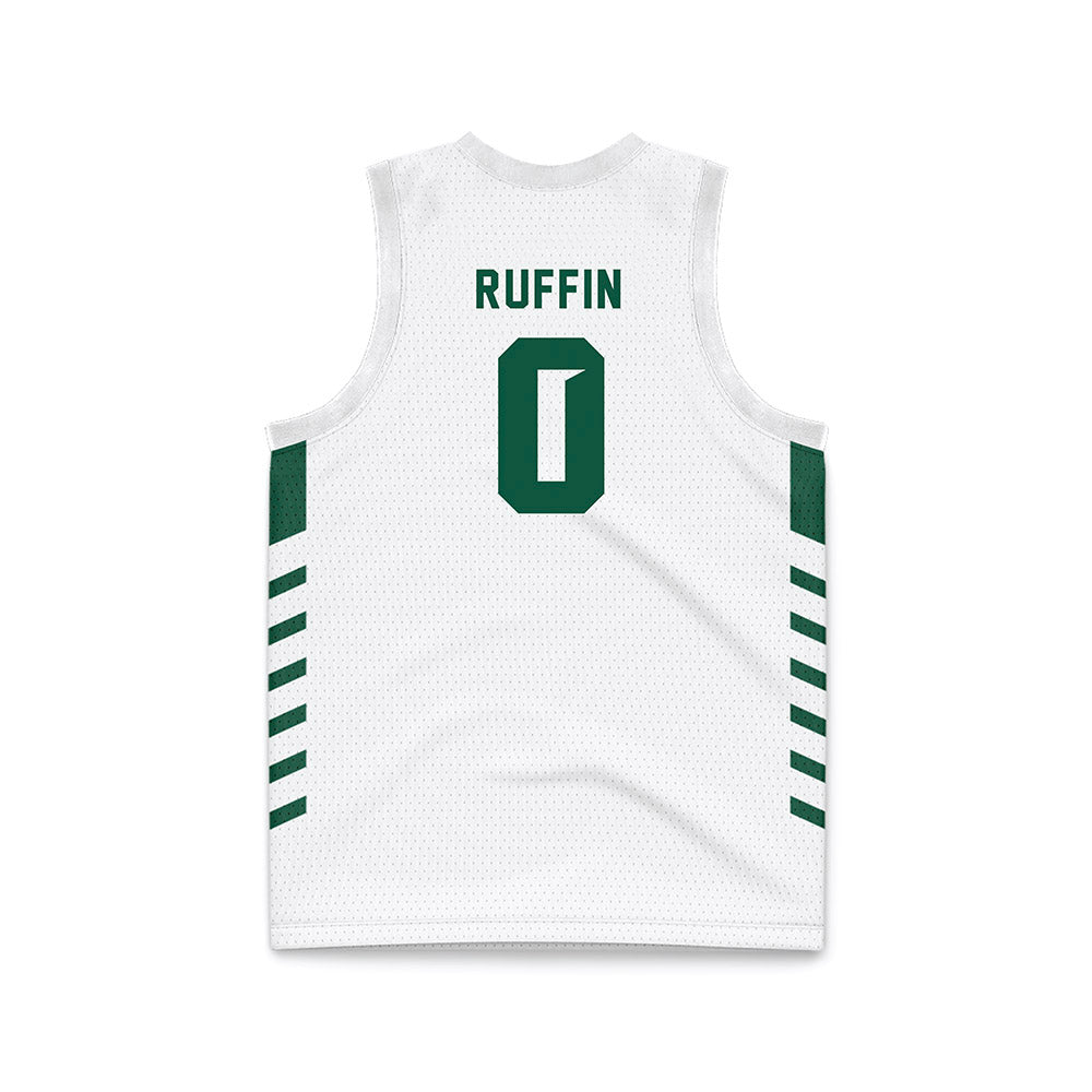 Cleveland State - NCAA Women's Basketball : Queen Ruffin - White Retro Basketball Jersey-1