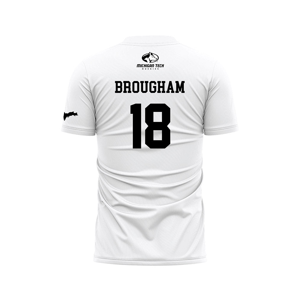Michigan Tech - NCAA Women's Soccer : Melanie Brougham - White Soccer Jersey-1
