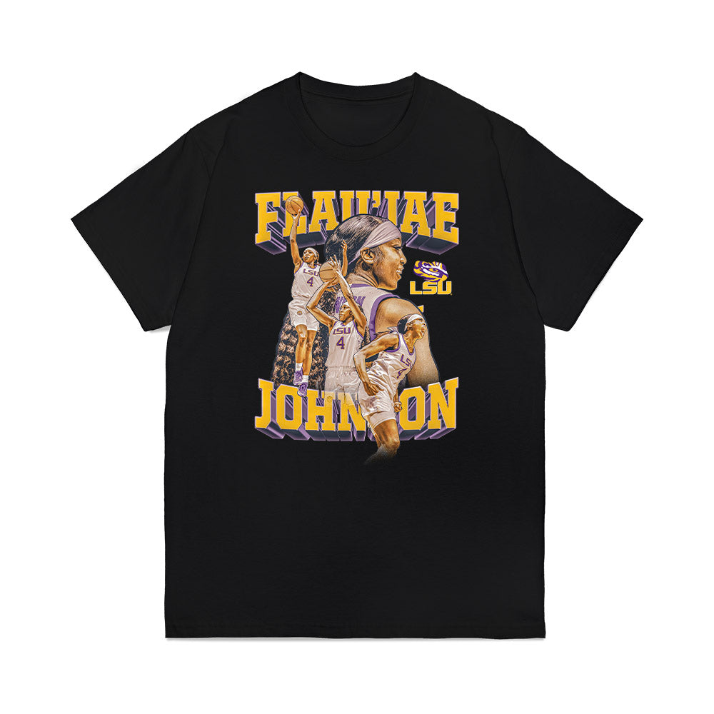 LSU - NCAA Women's Basketball : Flaujae Johnson - Collage Premium T-Shirt-0
