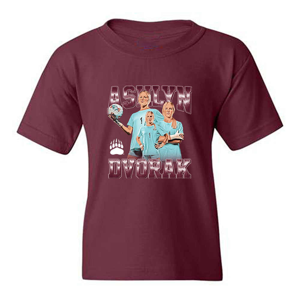 Montana - NCAA Women's Soccer : Ashlyn Dvorak - Player Collage Youth T-Shirt-0
