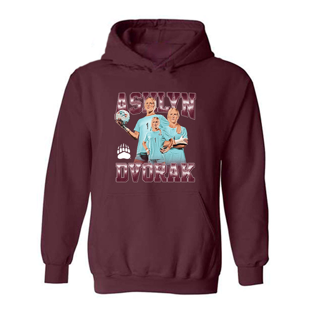 Montana - NCAA Women's Soccer : Ashlyn Dvorak - Player Collage Hooded Sweatshirt-0