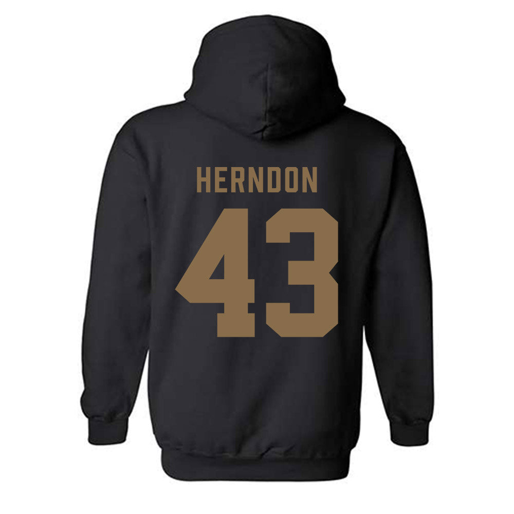 - NCAA Baseball : Hunter Herndon - Classic Shersey Hooded Sweatshirt-1