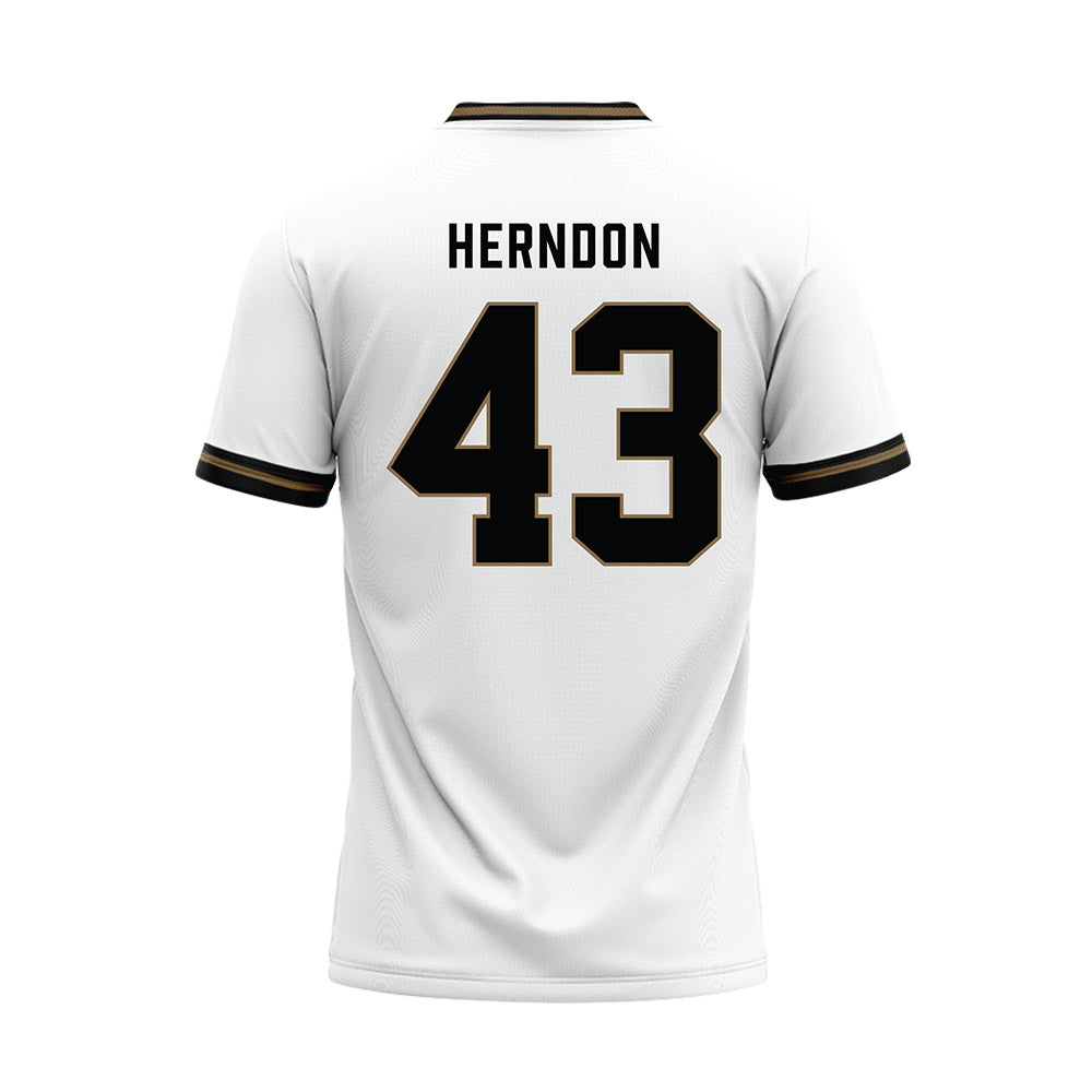 - NCAA Baseball : Hunter Herndon - White Baseball Jersey-1