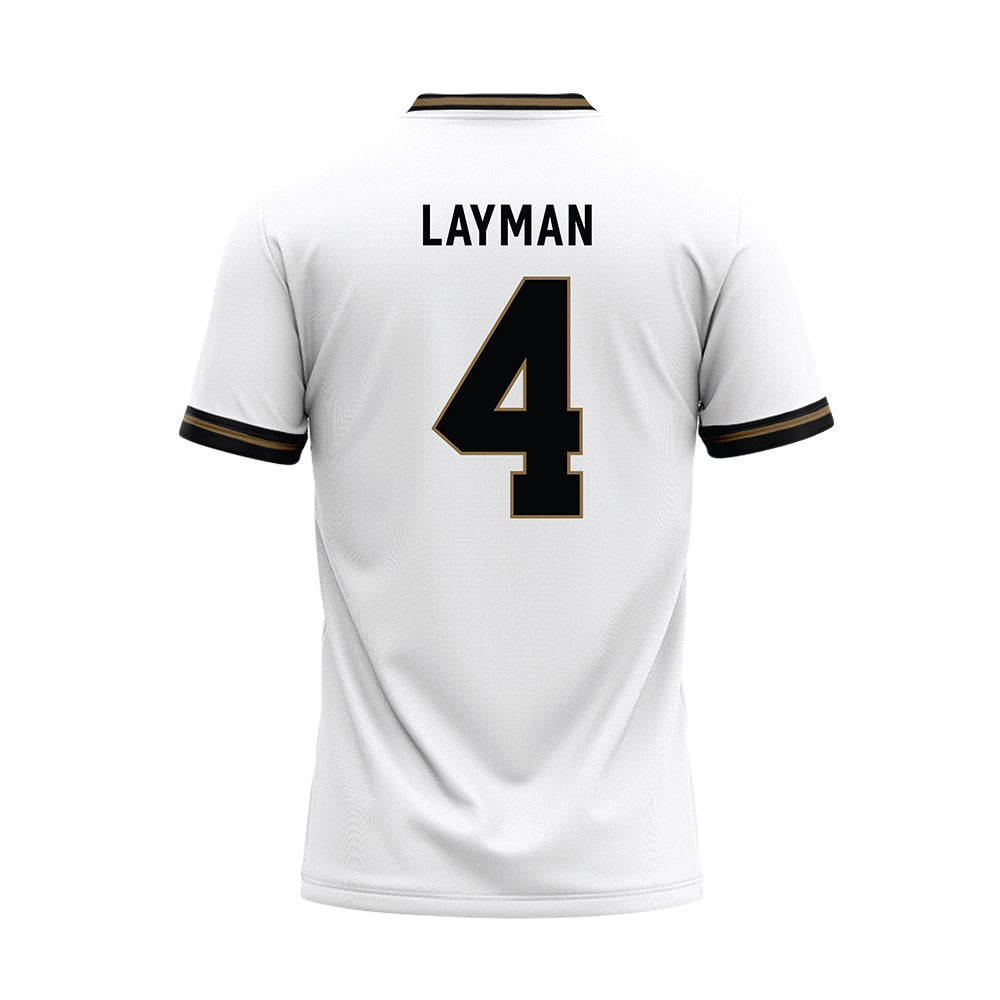 - NCAA Baseball : James Layman - White Baseball Jersey-1
