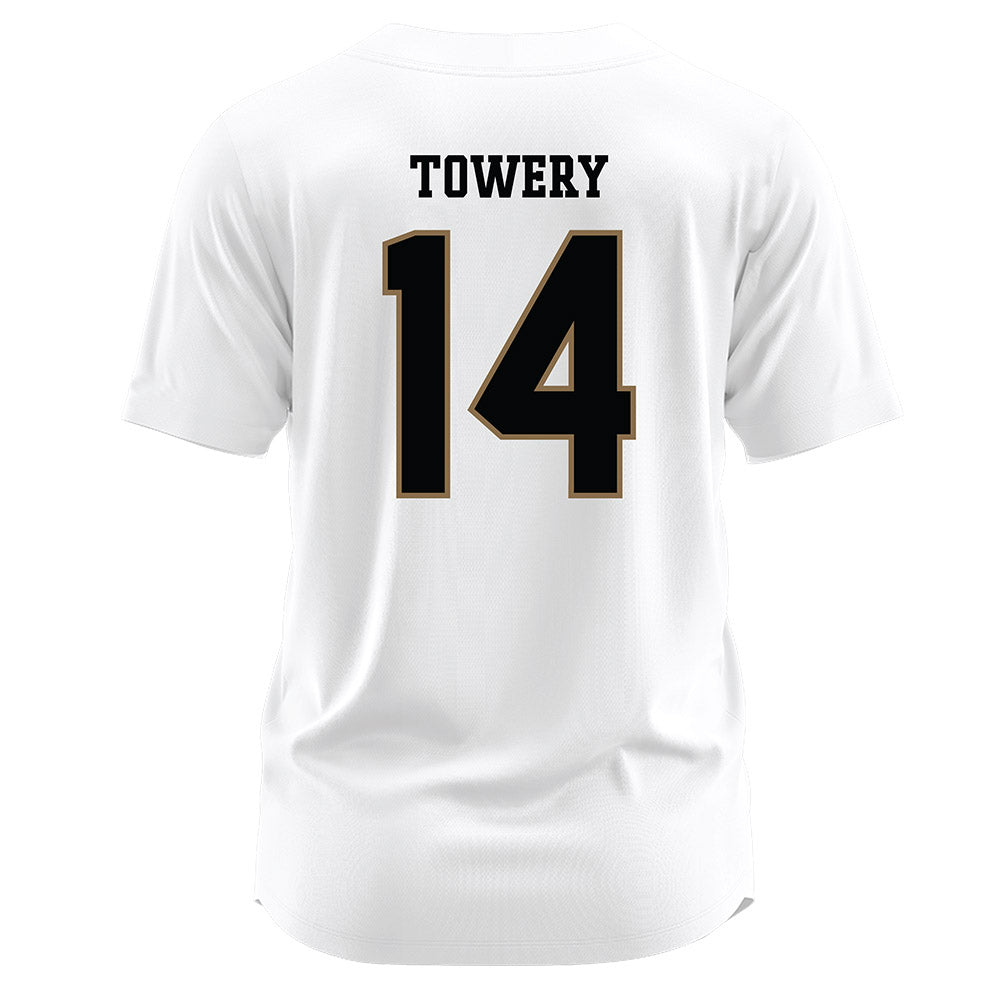 Wofford - NCAA Softball : Megan Towery - White Jersey-1