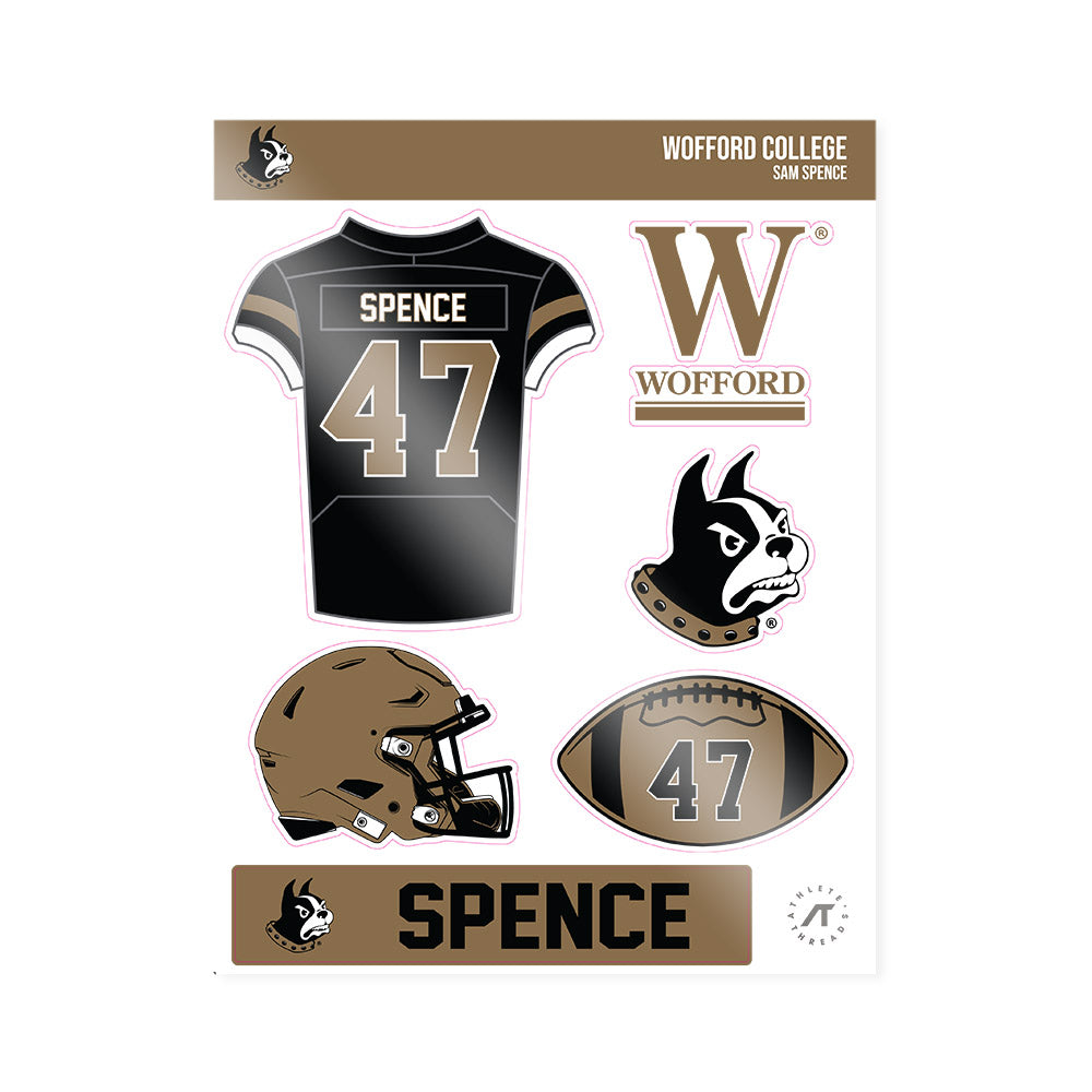 Wofford - NCAA Football : Sam Spence - Sticker Sheet-0