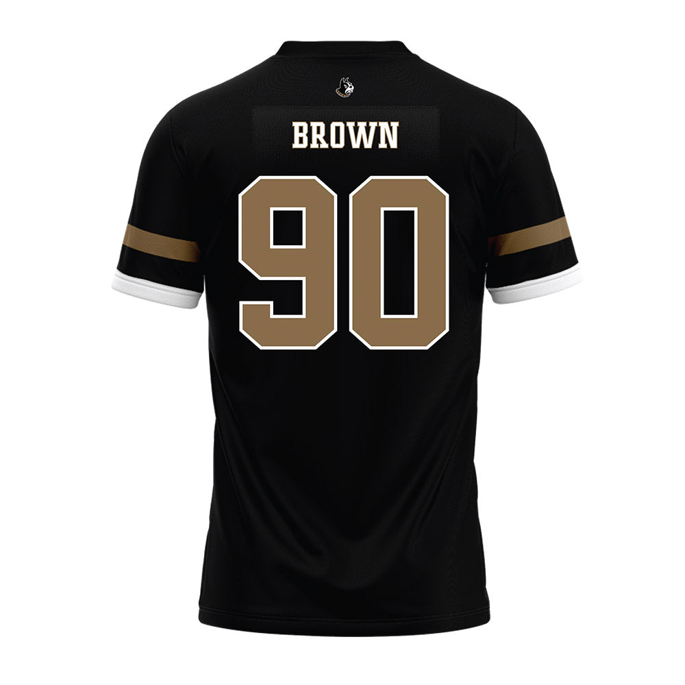 Wofford - NCAA Football : Omarion Brown - Black Premium Football Jersey-1