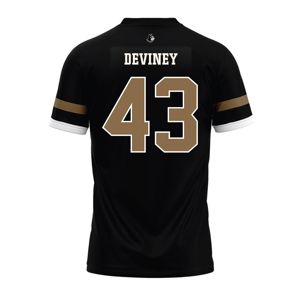 Wofford - NCAA Football : Conner Deviney - Black Premium Football Jersey-1