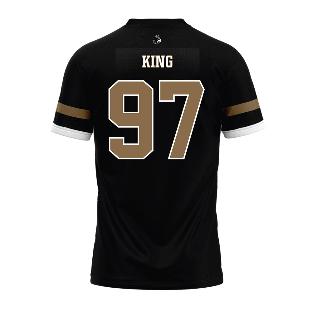 Wofford - NCAA Football : John King - Black Premium Football Jersey-1