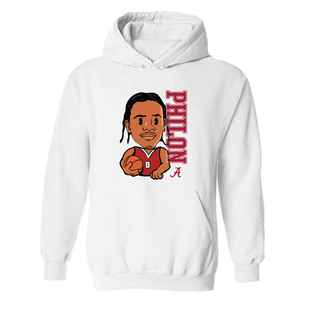 Alabama - NCAA Men's Basketball : Labaron Philon - Individual Caricature Hooded Sweatshirt-0