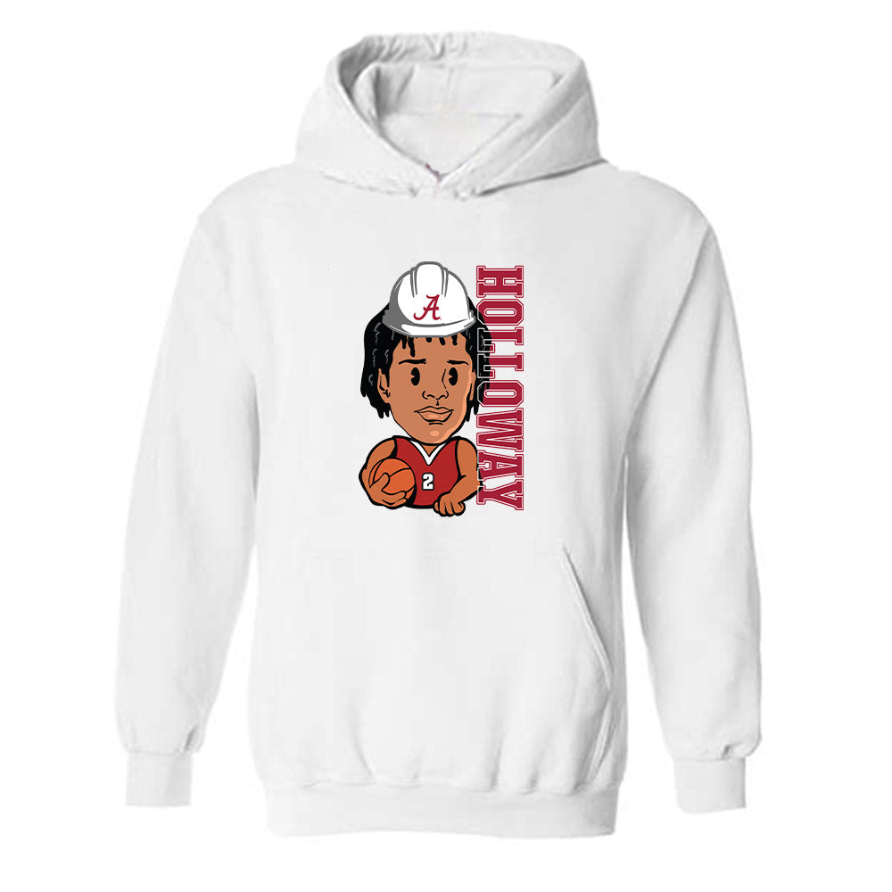 Alabama - NCAA Men's Basketball : Aden Holloway - Hooded Sweatshirt-0