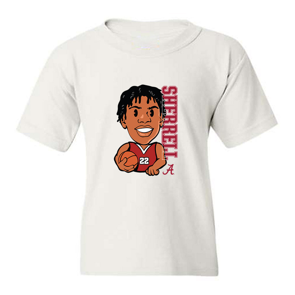 Alabama - NCAA Men's Basketball : Aiden Sherrell - Individual Caricature Youth T-Shirt-0