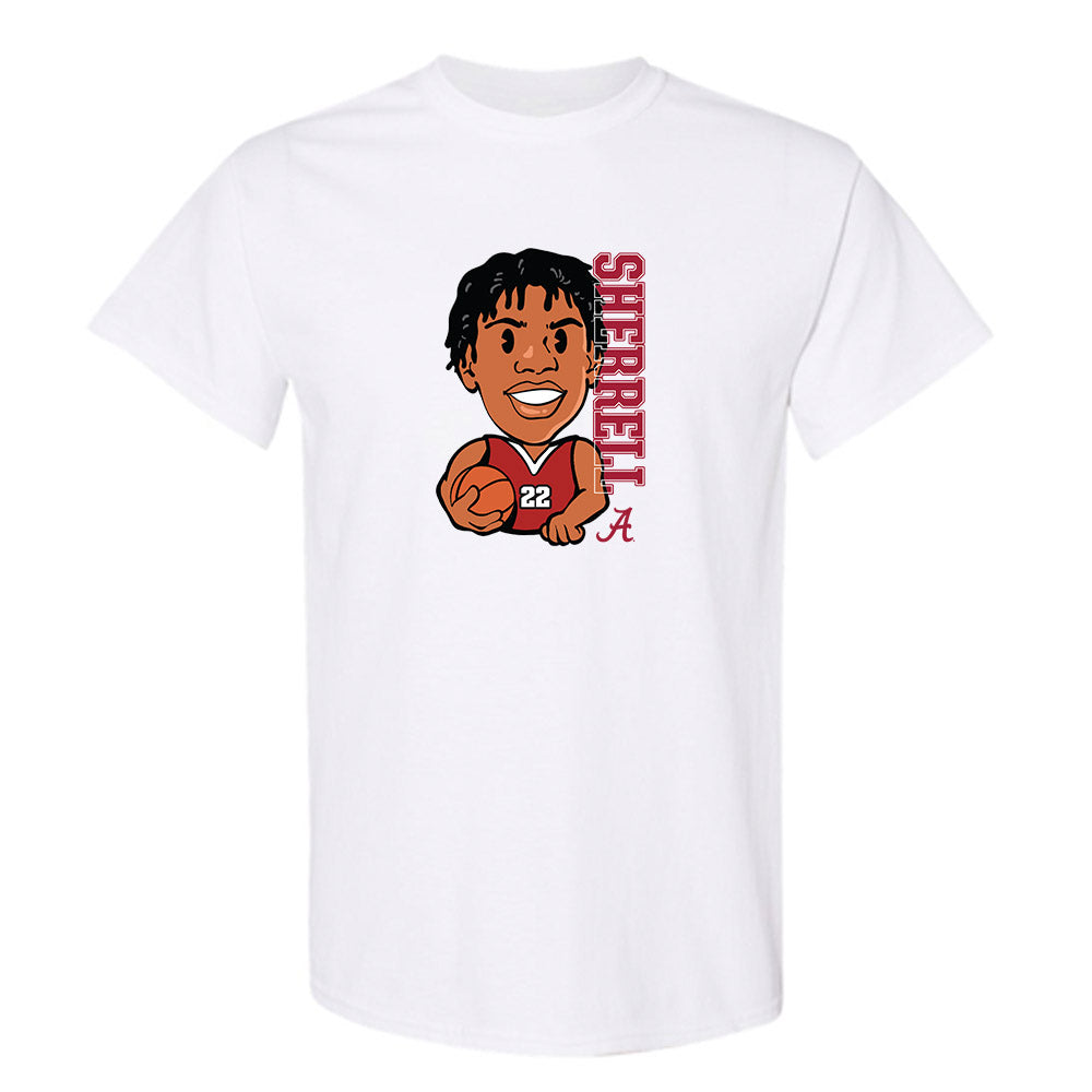 Alabama - NCAA Men's Basketball : Aiden Sherrell - Individual Caricature T-Shirt-0