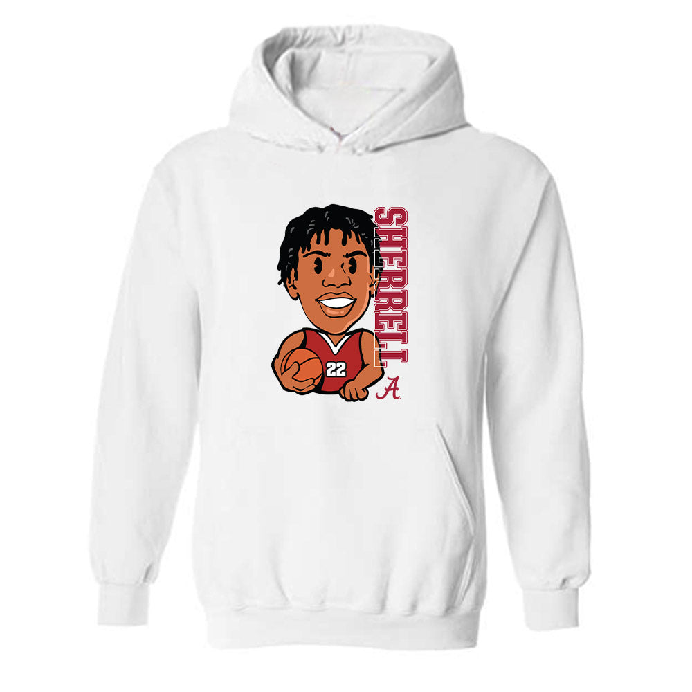 Alabama - NCAA Men's Basketball : Aiden Sherrell - Individual Caricature Hooded Sweatshirt-0