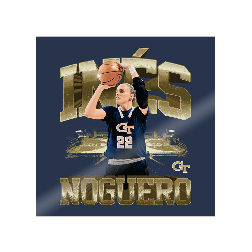 Georgia Tech - NCAA Women's Basketball : Ines Noguero - Player Collage Sticker-0