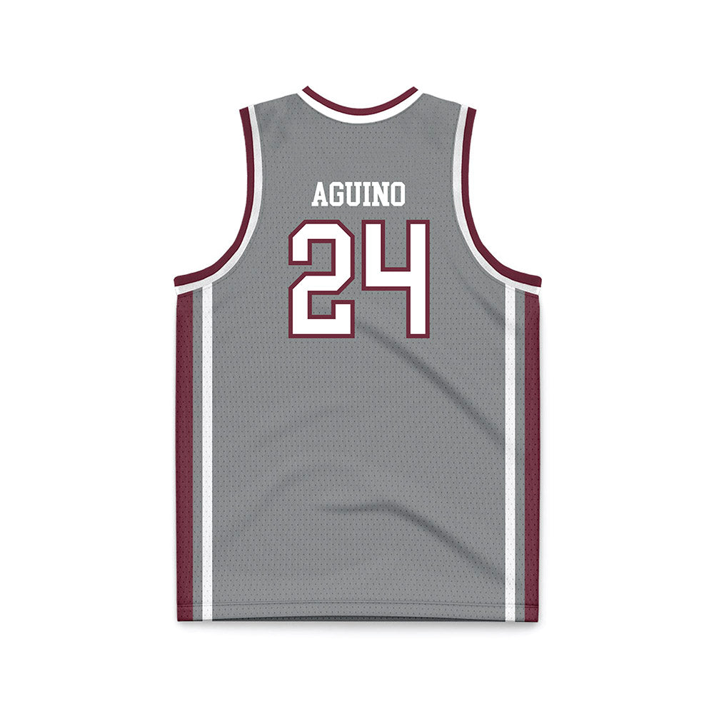 Montana - NCAA Men's Basketball : Kenyon Aguino - Grey Basketball Jersey-1