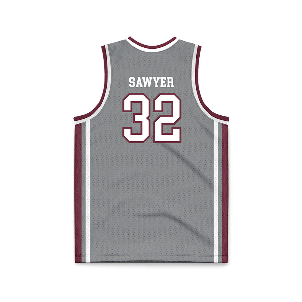 Montana - NCAA Men's Basketball : Te'Jon Sawyer - Grey Basketball Jersey-1