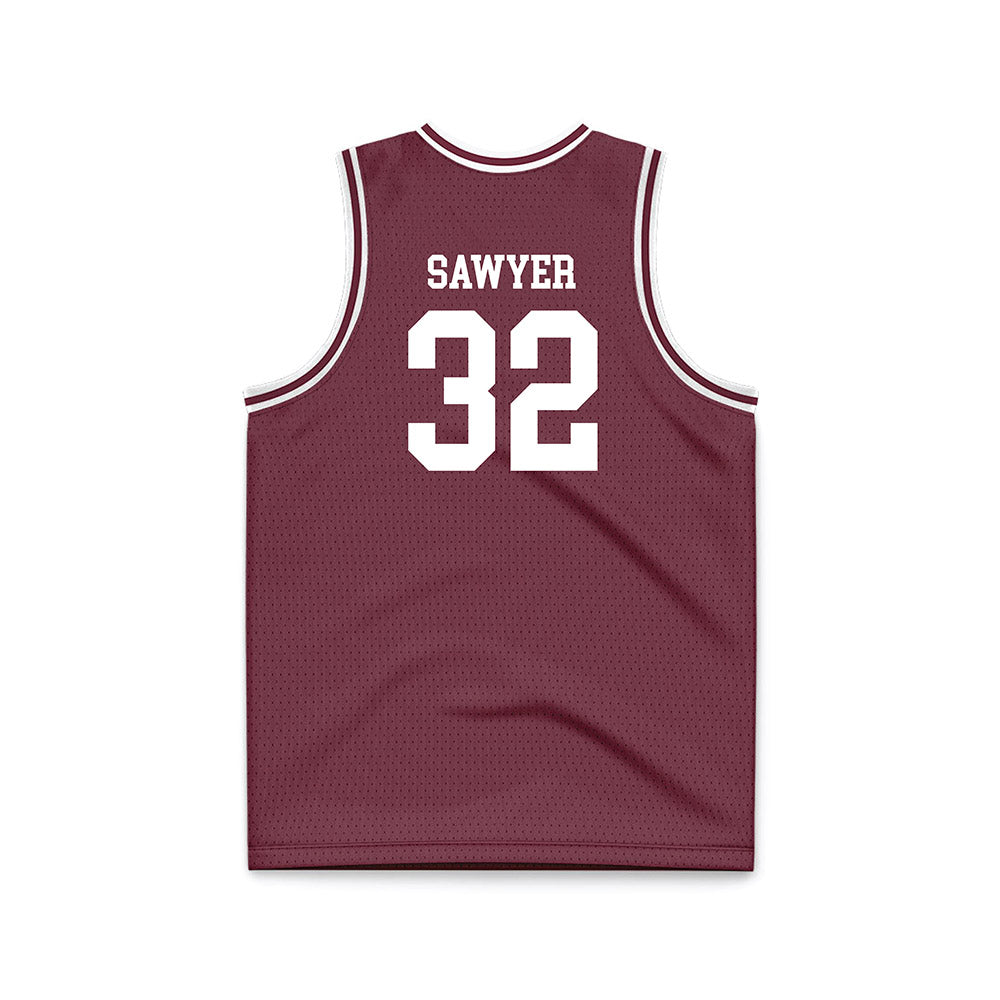 Montana - NCAA Men's Basketball : Te'Jon Sawyer - Maroon Basketball Jersey-1