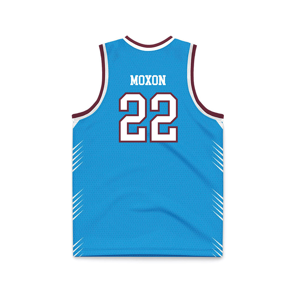 Montana - NCAA Men's Basketball : Luke Moxon - Blue Basketball Jersey-1