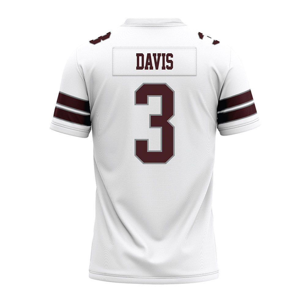 Montana - NCAA Football : brooks davis - White Premium Football Jersey-1