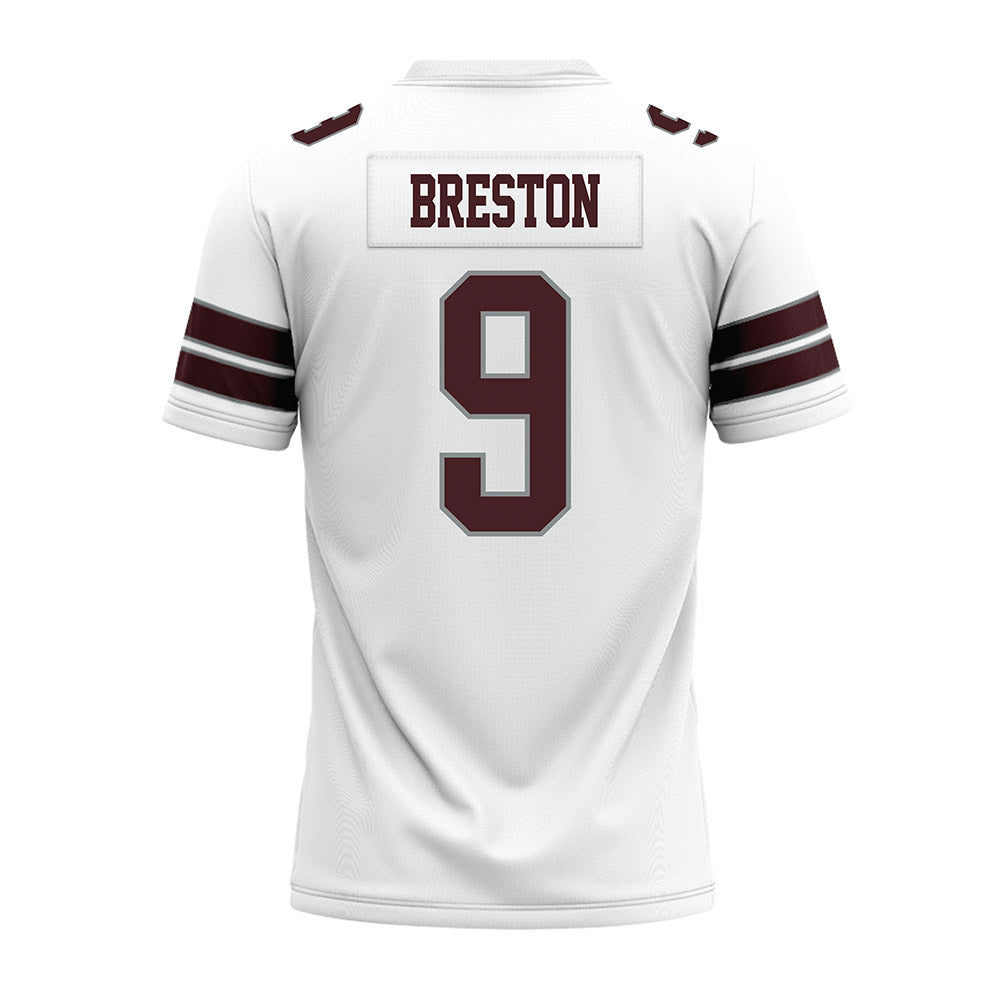 Montana - NCAA Football : Justus Breston - White Premium Football Jersey-1