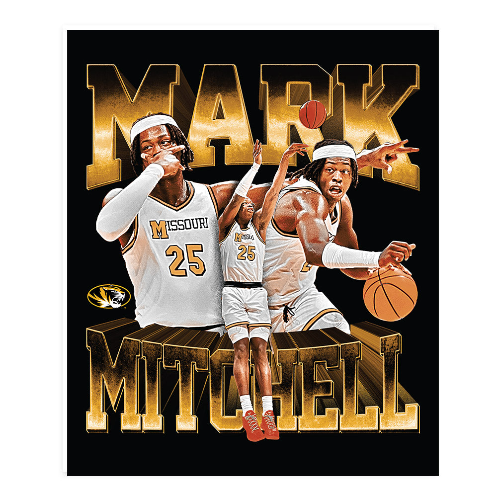 Missouri - NCAA Men's Basketball : Mark Mitchell - Player Collage Poster 20x24-0