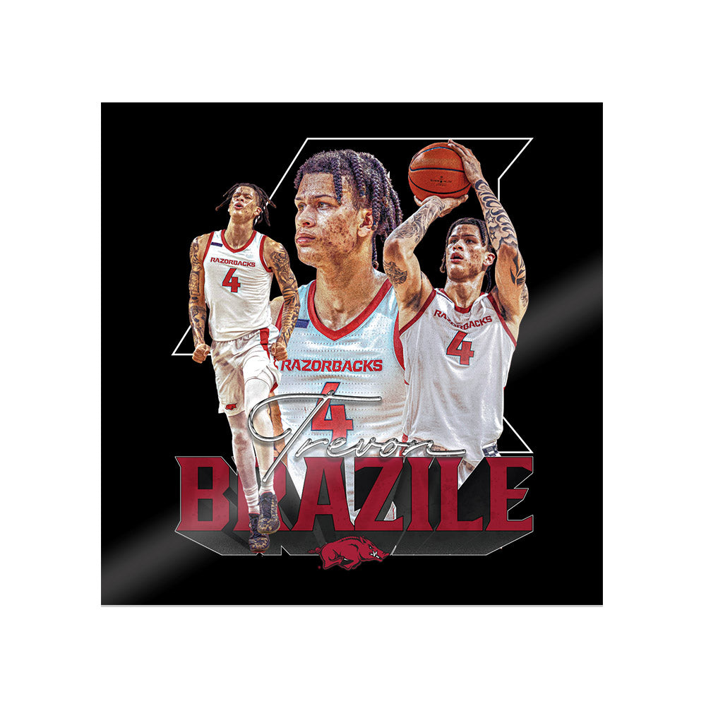 Arkansas - NCAA Men's Basketball : Trevon Brazile - Player Collage Sticker-0