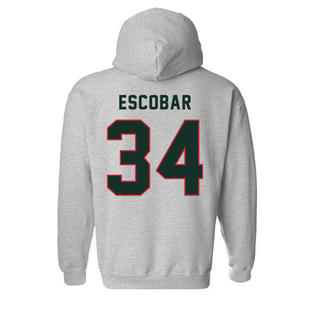 MVSU - NCAA Baseball : Angel Escobar - Classic Shersey Hooded Sweatshirt-1