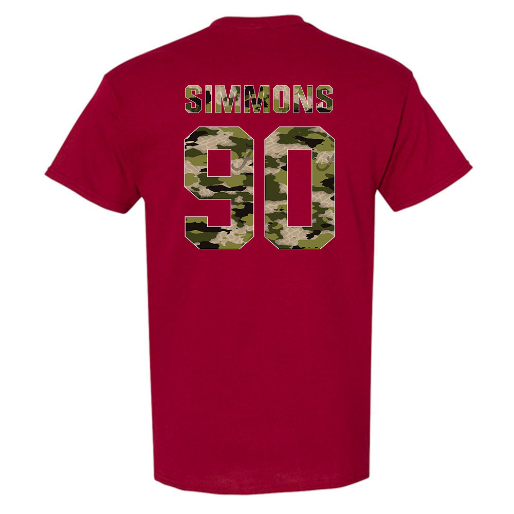 Alabama - NCAA Football : London Simmons - Tusk Camo Script A T-Shirt-1